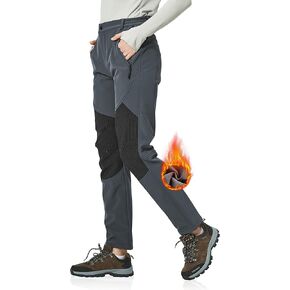 GymBrave Womens Outdoor Snow Ski Pants Waterproof Hiking Pants Fleece Lined Softshell Pants