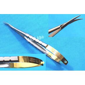 TC Premium German Stainless Castroviejo Scissors Dental Instrument 6 inch Curved Cynamed