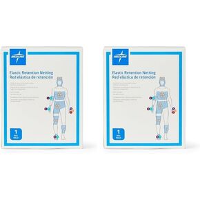 Medline Tubular Bandages, Stretch Tubular Elastic Dressing Retention Net, White, Size 2 (7 2/3" x 25 yds)