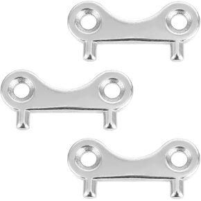 3 PCS Boat Gas Cap Key Stainless Steel Deck Fill Plate Key Fuel Tank Fill Filler Spare Key Replacement Plate Tool Water Filler Tool Key Fuel Cap Keys for Marine Boat Yacht Fuel Water Tank