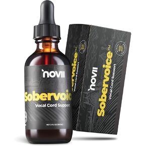 NOVII Sober Voice, Ultimate Vocal Health Drops - Herbal Relief from Vocal Strain, Dryness & Hoarseness - Voice Enhancing Booster Drops, Vocal Relief for Singers, Speakers, Performers, 2 fl. oz.