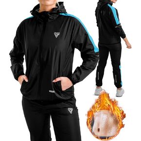 RDX Sauna Suit For Women, REACH OEKO TEX 100 CERTIFIED, Full Body Sweat Heat Suit with Hood, Workout, Trouser