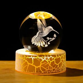 Crystal 3D Jesus 2.36in Ball Statue Religious Gifts for Women Men, Glass Christian Sphere for Room with Warm Light Base, Collectible Keepsake for Catholic on Christmas Home Decor
