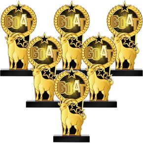 6 Pcs Goat Trophy Award Funny Goat Office Awards Goat Award for Boss League Coworkers Friends Champion Mom Dad Work Winner Adults Employee Appreciation Recognition Gift