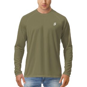 Roadbox Mens UPF 50+ UV Sun Protection Shirts Outdoor Long Sleeve SPF Rash Guard for Fishing Hiking Swimming Running
