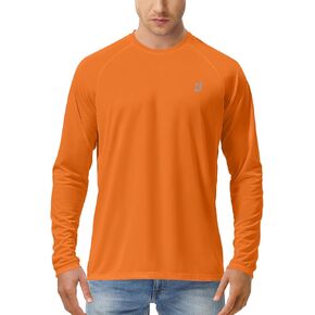 Roadbox Mens UPF 50+ UV Sun Protection Shirts Outdoor Long Sleeve SPF Rash Guard for Fishing Hiking Swimming Running