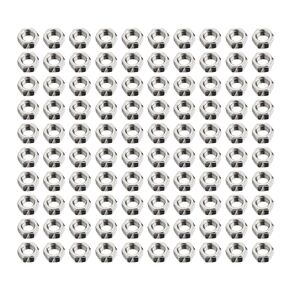 100Pcs Hexagon Nuts M2.5 Stainless Steel Hex Nuts Hex Full Nuts Thread Hexagon Nuts for Screws Bolts