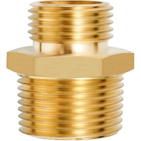 3/4" GHT Male x 1" NPT Male LF Brass Garden Hose Fittings Connectors Adapter, Repair Water Hose Connector
