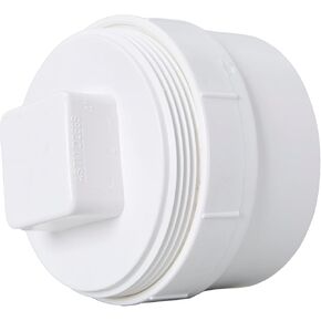 4" Pvc Sewer Cleanout Adapter With Plug Pipe Cover Cap Fitting,PVC DWV Drainage Sewer Cleanout for Outdoor Garden