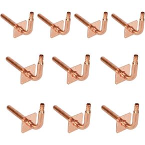 Pack of 10 Copper Stub Out Elbows with Wall Flange PEX-A Stub Out 1/2’’-6inch Lengh- Easy to Install, Lead-Free-PEX-A Stub Out Accessories,Barb Crimp PEX-A Copper Stub Out Elbow with Wall Flange.