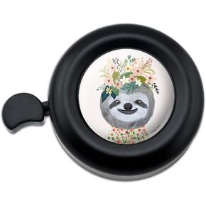 GRAPHICS & MORE Happy Sloth Flowers in Hair Bicycle Handlebar Bike Bell