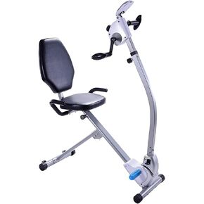 Stamina Seated Upper Body Exercise Bike - Smart Workout App, No Subscription Required Gray