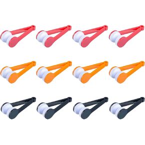 Sun Glasses Cleaner of Microfiber, 12 Pcs - Mini Eye Glasses Lens & Sunglass Cleaner - Soft Brush Lens Cleaner for Eyeglasses - Glasses Accessories with Cleaning Clip