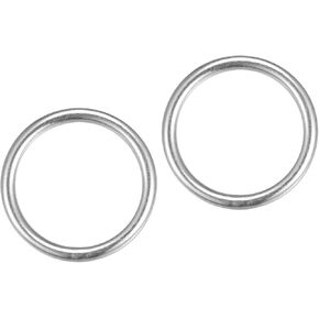 METALLIXITY 316 Stainless Steel O Rings (50x8mm) 2pcs, Welded Round Ring - for Ropes, Hanging Objects