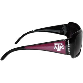 From the Heart Texas A&M Aggies Black Sunglasses with Logo and Crystal Clear Rhinestones for Ladies
