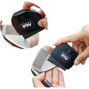 ADAK 2 in1 Golf Club Cleaner | Club Head & Groove Cleaning | Increase Backspin & Shot Accuracy | Golf Accessories | Diamond-Contained Dry Cleaning Tools | Perfect Golf Gift for Group and Personally