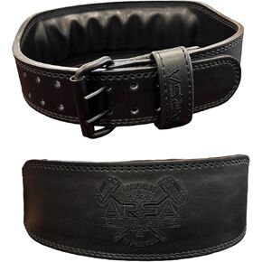 Premium Leather 9MM Thickness Weightlifting Belt for Men and Women, Reducing Back Strain, Crossfit, Bodybuilding, Powerlifting, and Strength Training - Black Series