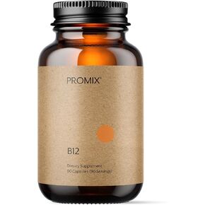 Promix Nutrition Vitamin B12 Supplement - 1000mcg as Methylcobalamin - Gut friendly - 90 count