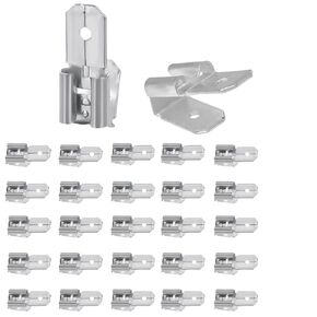 XILEWHZ Backpack Spade Connectors, Quick Disconnect Couplers, Insulated Backpack Spade Connectors, Small Spade ConnectorsAdding Different Attachment Wires to Applications(25pcs, Silver)