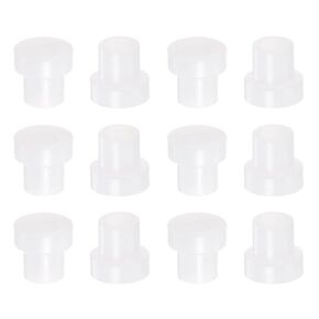 HARFINGTON 12pcs Flanged Sleeve Bearings 5mm Bore 7.2mm OD 13.5mm Length Nylon Bushings for Shaft, White