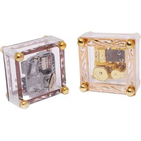 AJY You are My Sunshine Silver Cute Automatic Clear Music Box,Visible and Unique Memory for Your Beloved,Best Gifts for All Holidays (SS001)