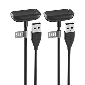 𝟐𝐏𝐚𝐜𝐤 for Fitbit Charge 6/Charge 5/Luxe Charger Replacement Charging Cable Cord for Fitbit Luxe/Charge 5/Charge 6 [3.3 ft/1.6 ft]