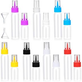 14 Pcs Squeeze Writer Bottles Easy Small Squeeze Bottle 7 Colors 30&60ml Plastic Icing Bottles 1&2 Oz Mixed Sized Squeeze Bottle for Cake Decorating Cookie Icing Translucent