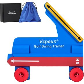 Golf Swing Trainer Aid- Golf GripTraining Direction Guides, Golf Alignment Sticks Trainer Simulators, Portable Swing Trainer Suitable for Both Right Left-Handed Player
