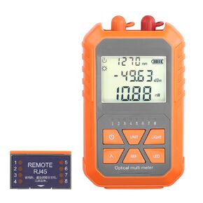 SinLoon Optic Fiber Power Meter Fiber Optic Cable Tester Portable Network Cable Tester FC/SC/ST Universal Interface Fiber Tester 2MW Visual Fault Locator LED Lighting OPM/VFL