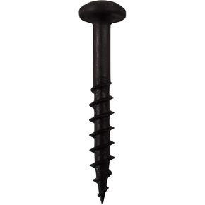 Rok Hardware 100 Pack #8 x 1-1/4" Coarse Thread Phillips Pan Head Wood Screws Black MDF