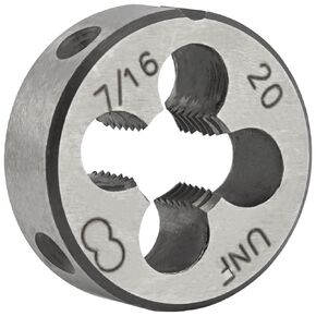 7/16"-20 UNF Round Die, Right Hand Machine Thread Die 7/16 x 20 UNF