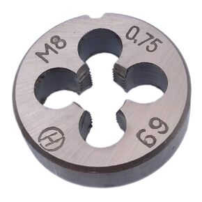 HSS 8mm x 0.75 Metric Die Right Hand Thread M8 x 0.75mm Pitch