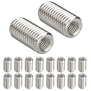 20 PCS Threaded Sleeves, Threaded Repair Insert Nut, M6 x 10mm Male to M3 x 10mm Thread Female Thread Inserts, Thread Reducing Nuts