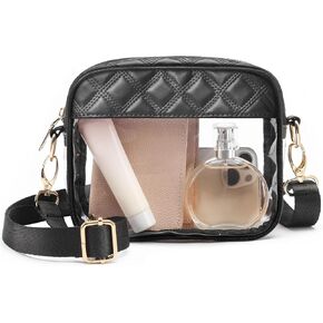 HULISEN Clear Bag for Stadium Events, Clear Purses for Women Stadium Crossbody, Small Clear Bags for Concerts, Festival