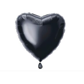 Unique 18'' Foil Black Heart Balloon