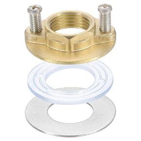 uxcell Female Thread Hex Lock Nut 3/4inch (19mm) Stainless Steel 304 Single Hole Faucet Lock Nuts with Gasket, Faucet Fixing Tool Set for Kitchen Bathroom Basin Sink