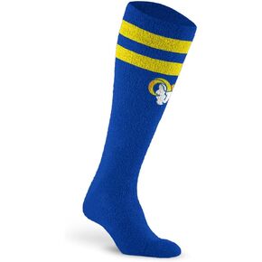For Bare Feet NFL LOS ANGELES RAMS Cozy Feather Compression Varsity Stripe Team Color Large/Extra Large
