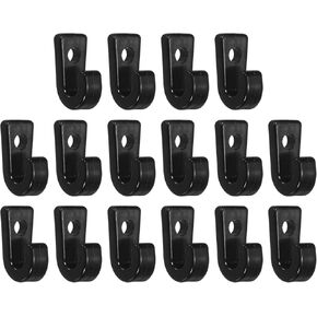 PATIKIL Kayak J Hooks, 16 Pack Nylon Deck Loops Bimini Boat Top Eye Straps Bungee Hooks for Kayaks Canoes Paddle Boating Tie Down