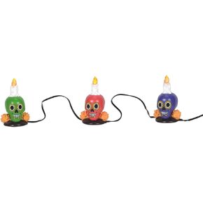 Department 56 Village Collection Accessories Halloween Day of The Dead Luminaries Lit Figurine Set, 1.75 Inch, Multicolor