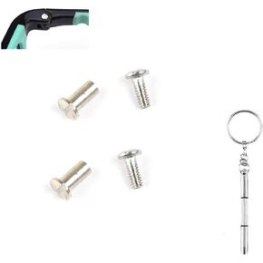 Children Eyeglass Repair kit Round Eyeglasses Screw Glasses Screws Dual Screw Nut and Nut Screw and 3-in-1 Screwdriver
