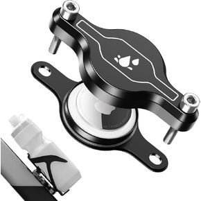 Airtag Bike Mount, Airtag Holder Hidden Apple AirTag Under Bicycle Bottle Cage, Bike GPS Tracker, Aluminum Alloy, Anti-Theft, Lightweight