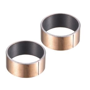 2pcs Sleeve Bearing - [24mm x 27mm x 12mm] Wrapped Oilless Self Lubricating Bushing for Equipment Machine Use | Bronze