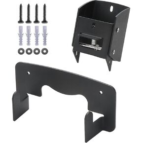 LCGP Wheelbarrow Holder Heavy Duty Trolley Storage Bracket, Wall Mounted Storage for Effective Space Saving, Suitable for Most Trolleys, Black Surface Powder Coating to Prevent Rust