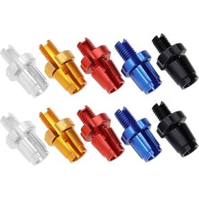 10pcs M7 Bicycle Brake Lever Adjuster Screws Brake Lever Barrel Handle Screws Fastener Aluminium Alloy Road Mountain Bikes Silver Black Red Gold Blue