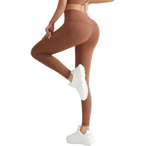High Waisted 7/8 Leggings with Pockets, No Front Seam Buttery Soft Tummy Control Workout Yoga Pants for Women 25"
