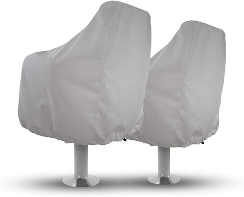 Boat Seat Cover Outdoor 2 Pack Waterproof Pedestal Pontoon Captain Boat Bench Chair Seat Cover Weather Protection Fishing Chair Protective Cover in Saudi Arabia