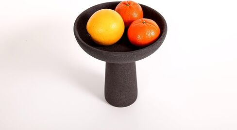 وعاء مزخرف بقاعدة من السيراميك الأسود طويل القامة لديكور المطبخ. in Kuwait