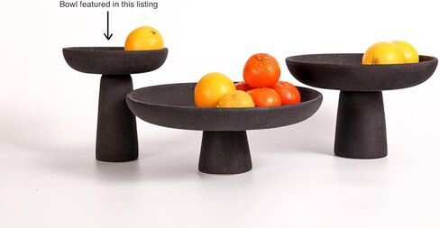 وعاء مزخرف بقاعدة من السيراميك الأسود طويل القامة لديكور المطبخ. in Kuwait