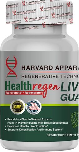 Harvard Apparatus Regenerative Liver Guard 60 Tablets - Liver Cleanse Detox & Repair, Liver Support Fatty Liver Supplement, 14+ Herbs with Silymarin Milk Thistle, Artichoke, Dandelion and More in Saudi Arabia