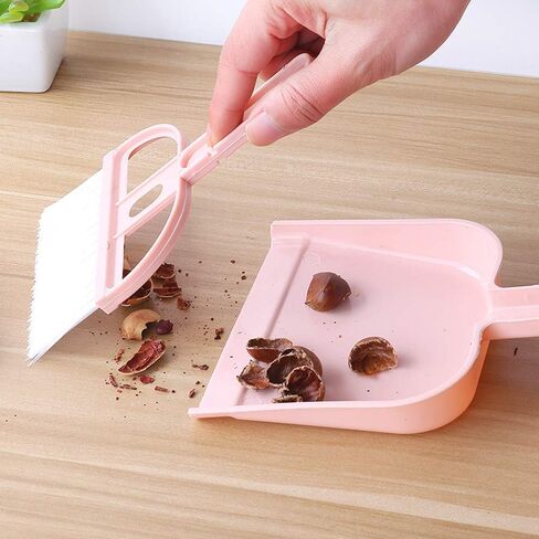 3 Pack Mini Broom and Dustpan Set - Small Dustpan and Brush Set，Mini Dust Pan Tool for Table, Desk, Countertop, Key Board in Kuwait